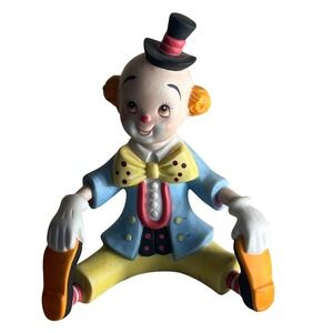 1984 Lefton China Clown Figurine‎ Hand Painted Porcelain #04266